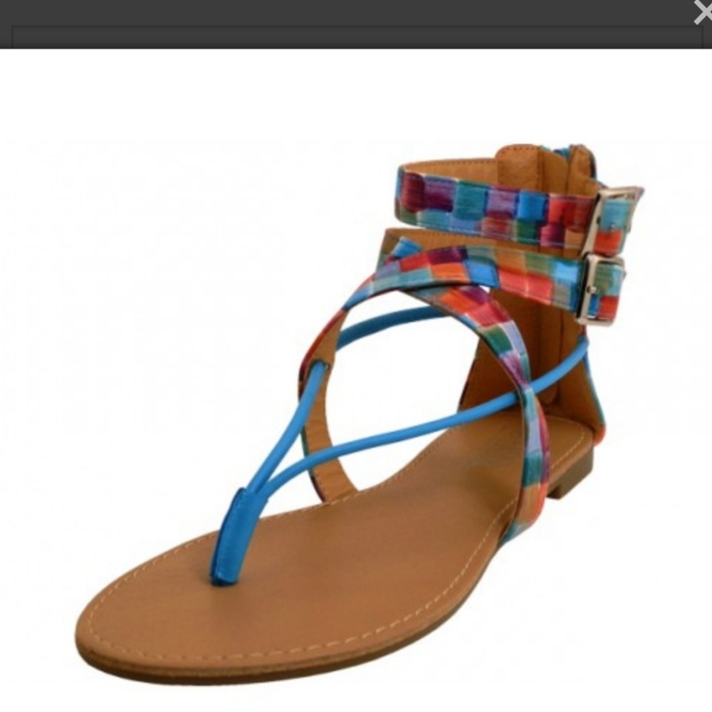 Multi Color Gladiator Thong Sandal